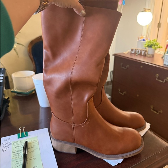 Pierre Dumas Brown Combat & Moto Boots - Picture 3 of 5